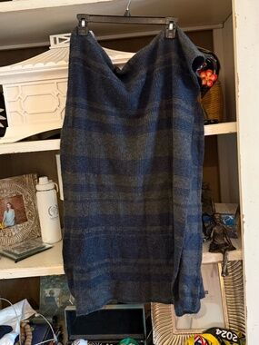 Portolano cashmere scarf blue gray